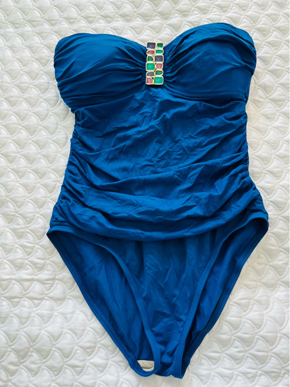 La Blanca Blue Swimsuit with Neutral Lining